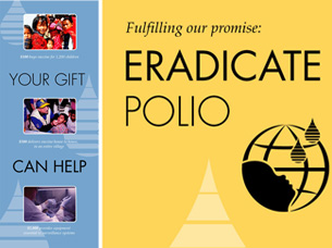 Polio Eradication roll-up display posters